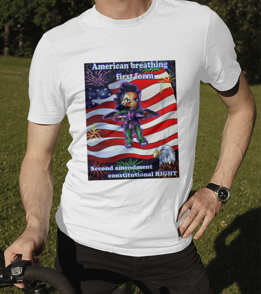 American Breathing First Form Second Amendment Constitutional Right T-Shirt