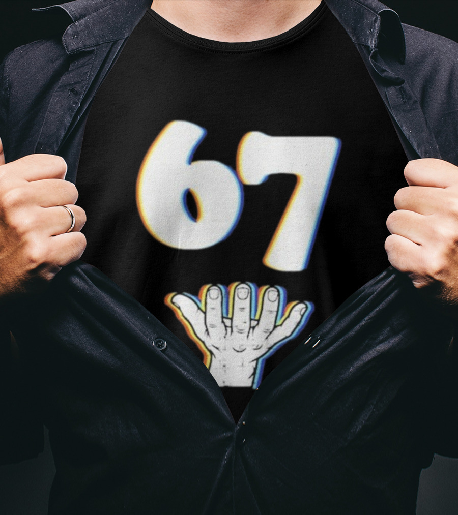 67 Meme Six Seven Hand Gesture T-Shirt
