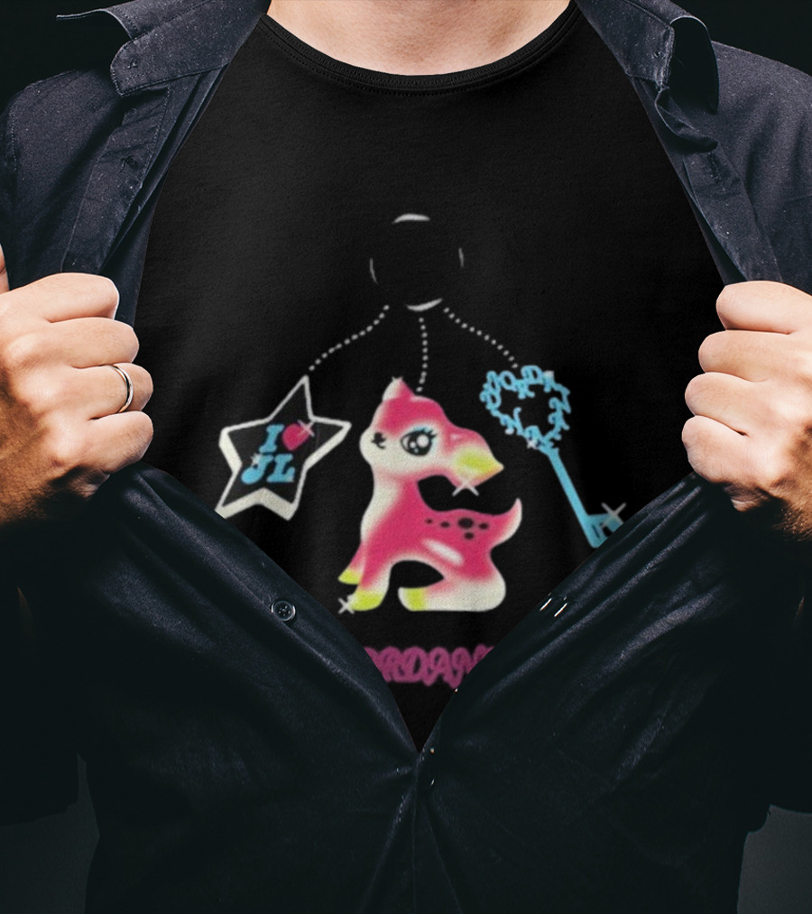 I Love JL Jordana Keychain Fawn Star Charm T-Shirt