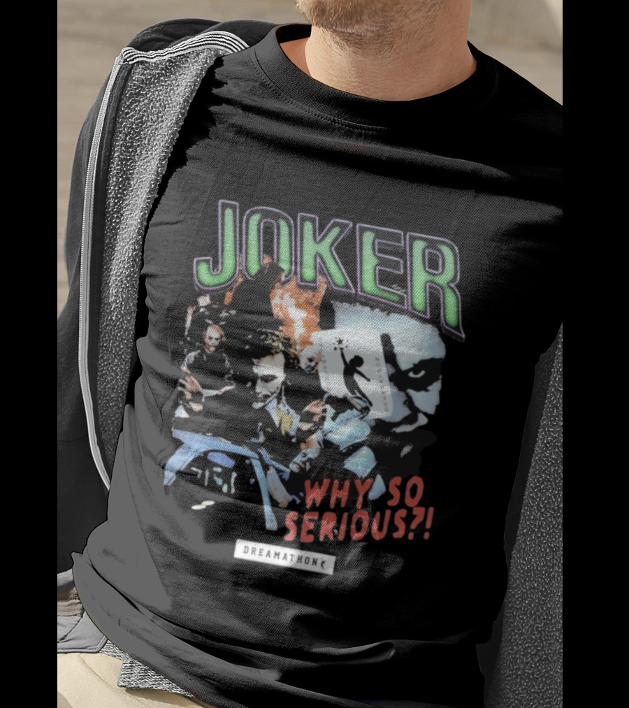 Joker Why So Serious Dreamathon Playing Card Artwork T-Shirt