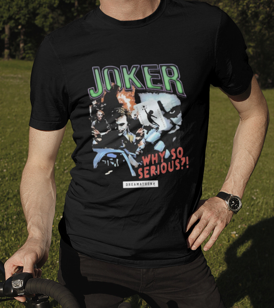 Joker Why So Serious Dreamathon Playing Card Artwork T-Shirt