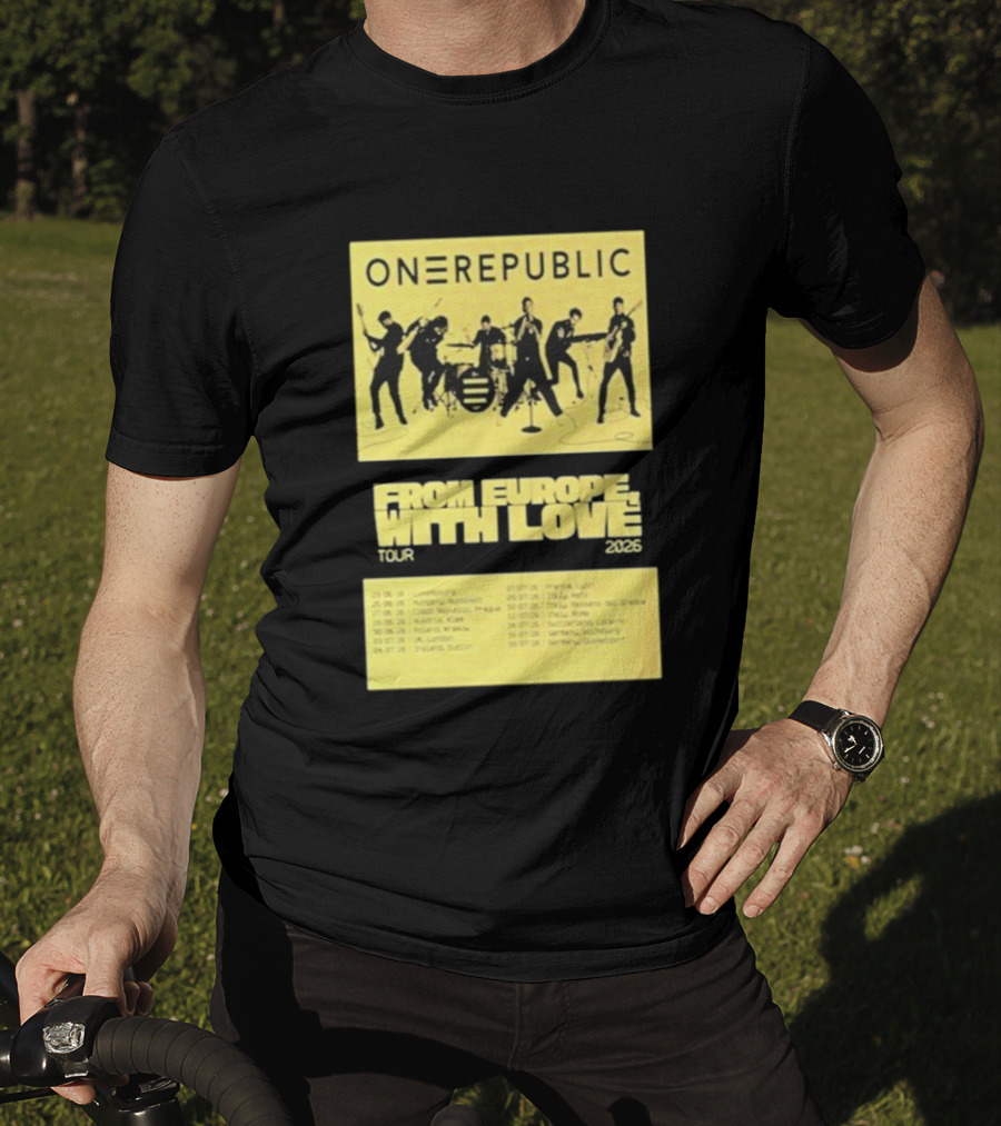 ONEREPUBLIC From Europe With Love Tour 2026 Concert Dates And Cities T-Shirt
