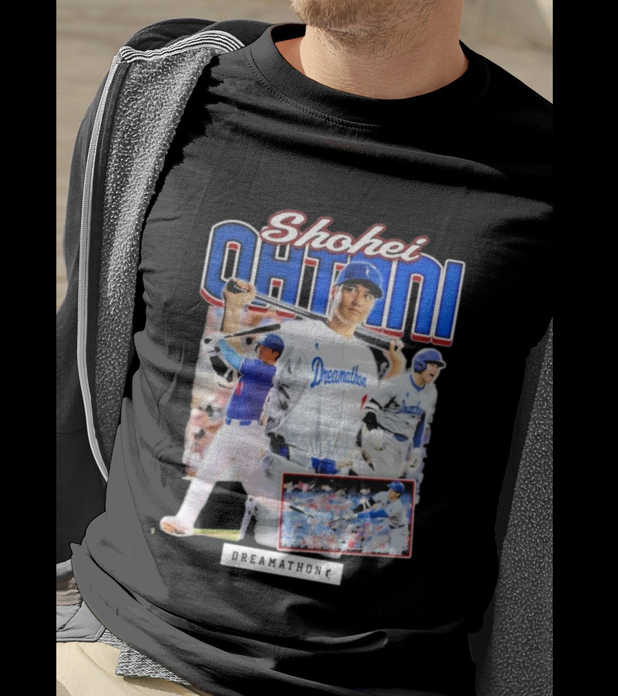 Shohei Ohtani Dreamathon Baseball Action Collage T-Shirt