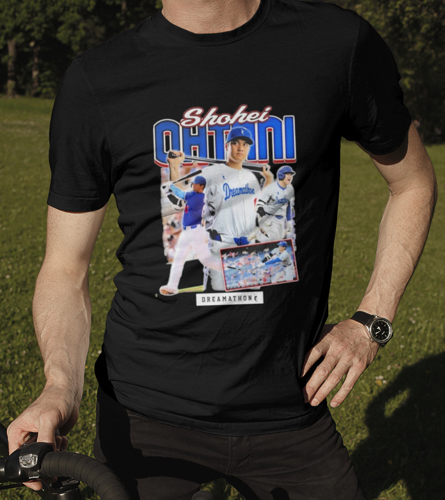 Shohei Ohtani Dreamathon Baseball Action Collage T-Shirt