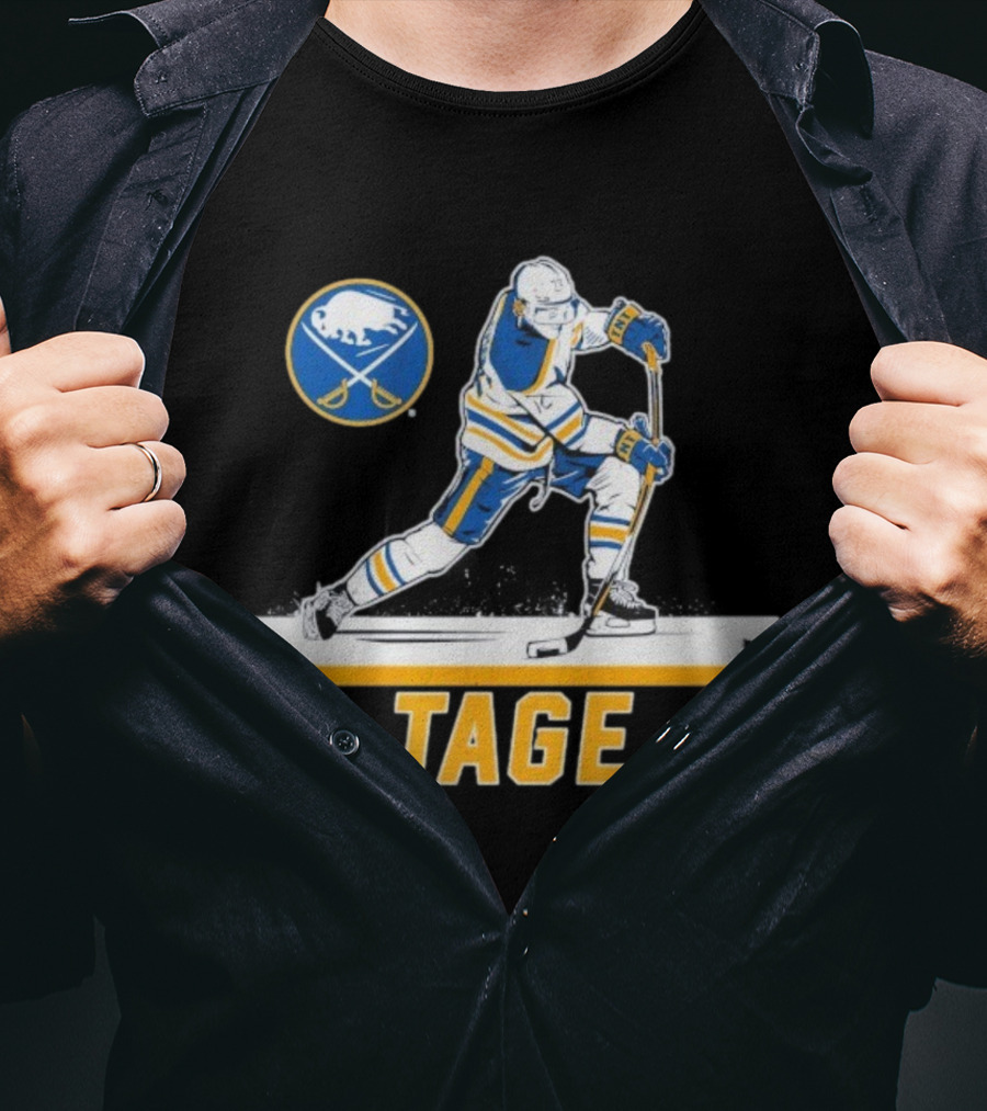 Tage Thompson Buffalo Sabres Hockey Action Art T-Shirt