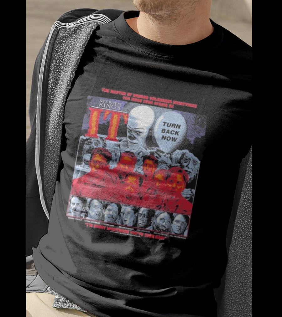 Stephen King's IT Turn Back Now The Master Of Horror Clown Nightmare T-Shirt