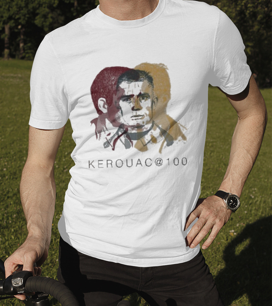 Kerouac @100 Profiles Literary Icon Centennial Tribute T-Shirt