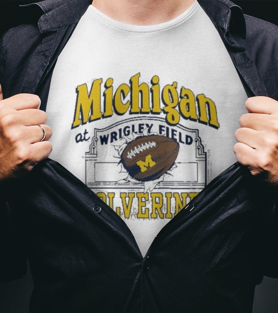 Michigan Wolverines At Wrigley Field Football Event T-Shirt
