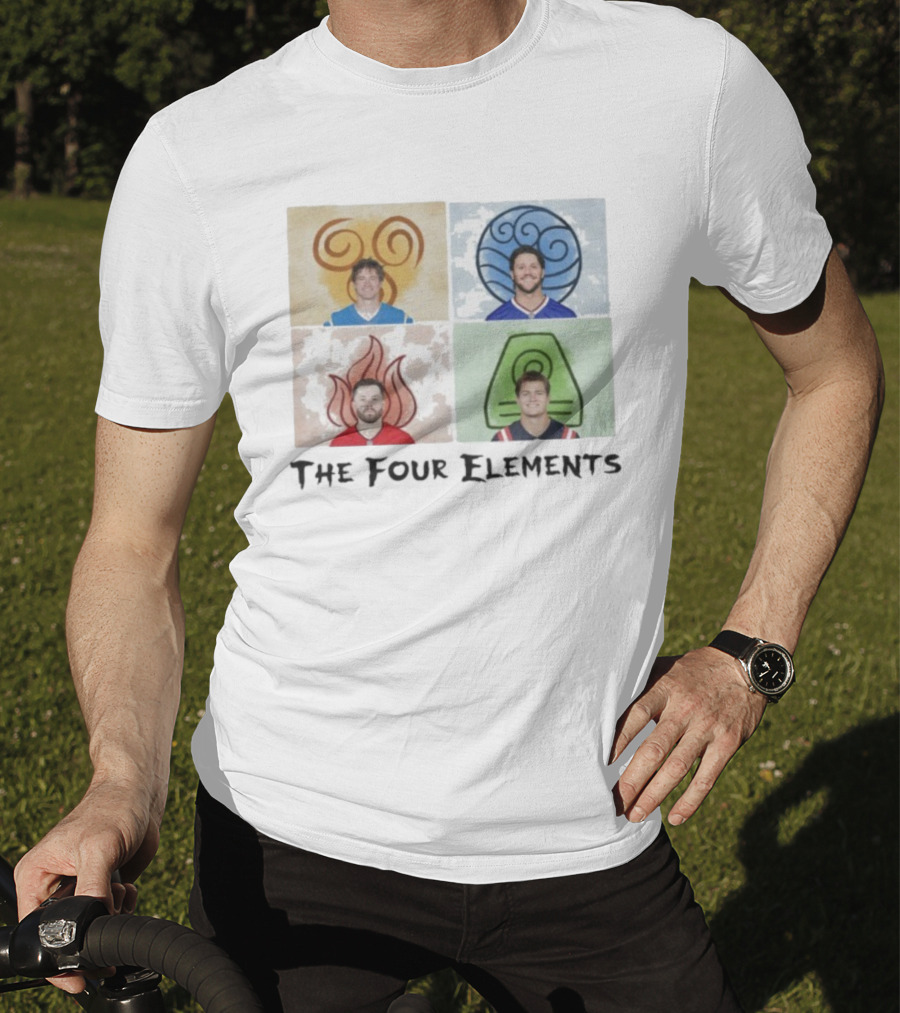 Josh Allen Drake Maye The Four Elements Quarterbacks T-Shirt