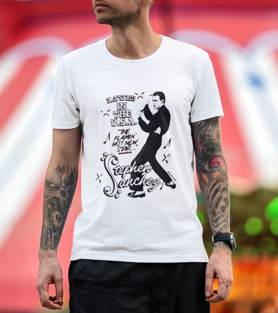 Stephen Sanchez Live In The USA Flamin’ Hot Star Retro Style T-Shirt