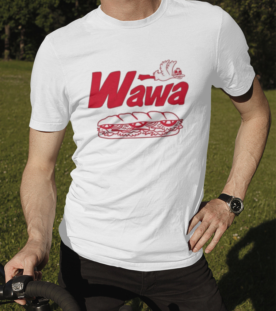 Wawa Bread Peace Bird Submarine Sandwich Flying Goose T-Shirt