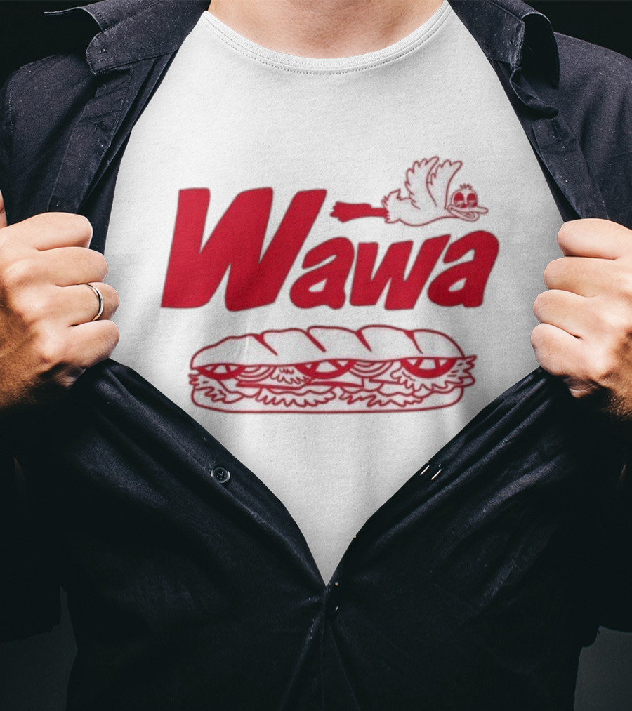 Wawa Bread Peace Bird Submarine Sandwich Flying Goose T-Shirt