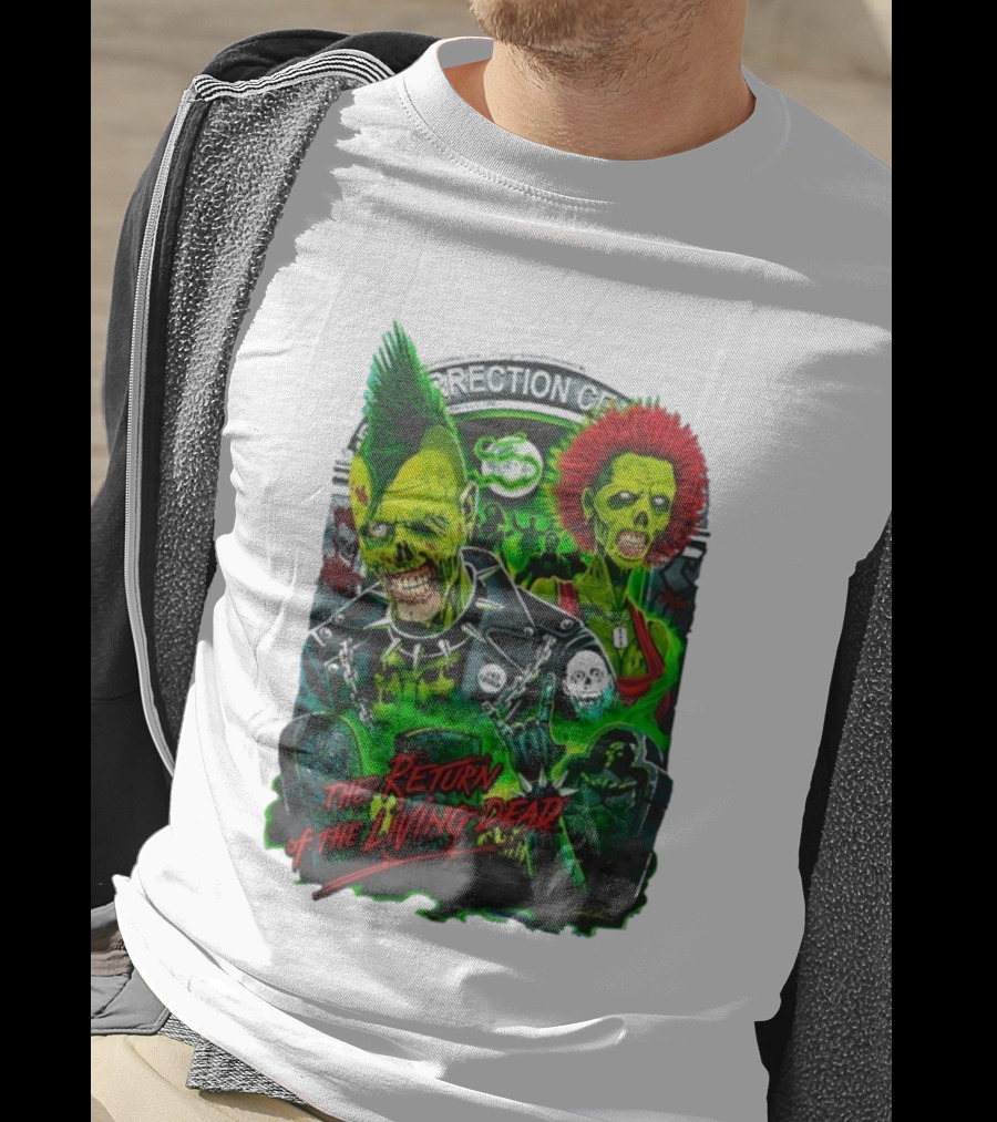 The Return Of The Living Dead Correctional Center Rot ‘N’ Roll Zombie Punk Compilation T-Shirt