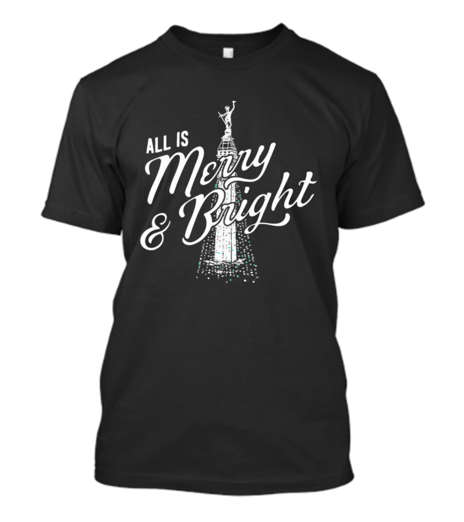 All Is Merry And Bright Christmas Tree Celebration T-Shirt