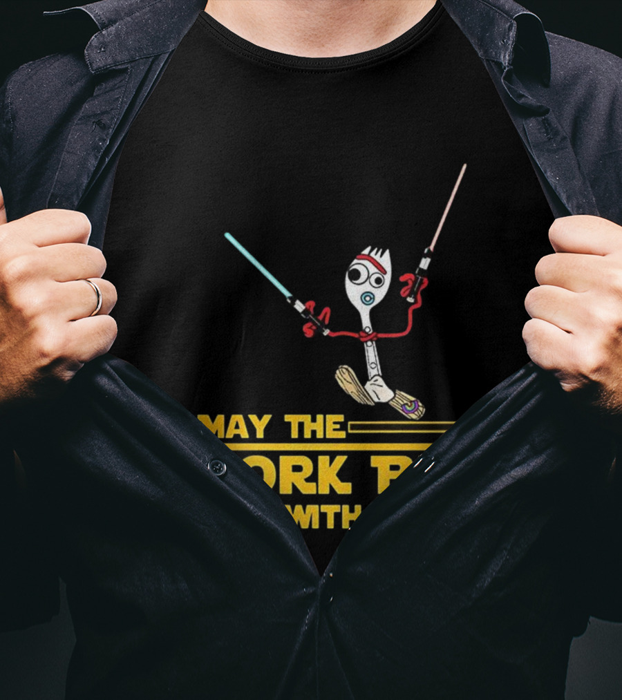 Forky May The Fork Be With You Star Wars Parody T-Shirt