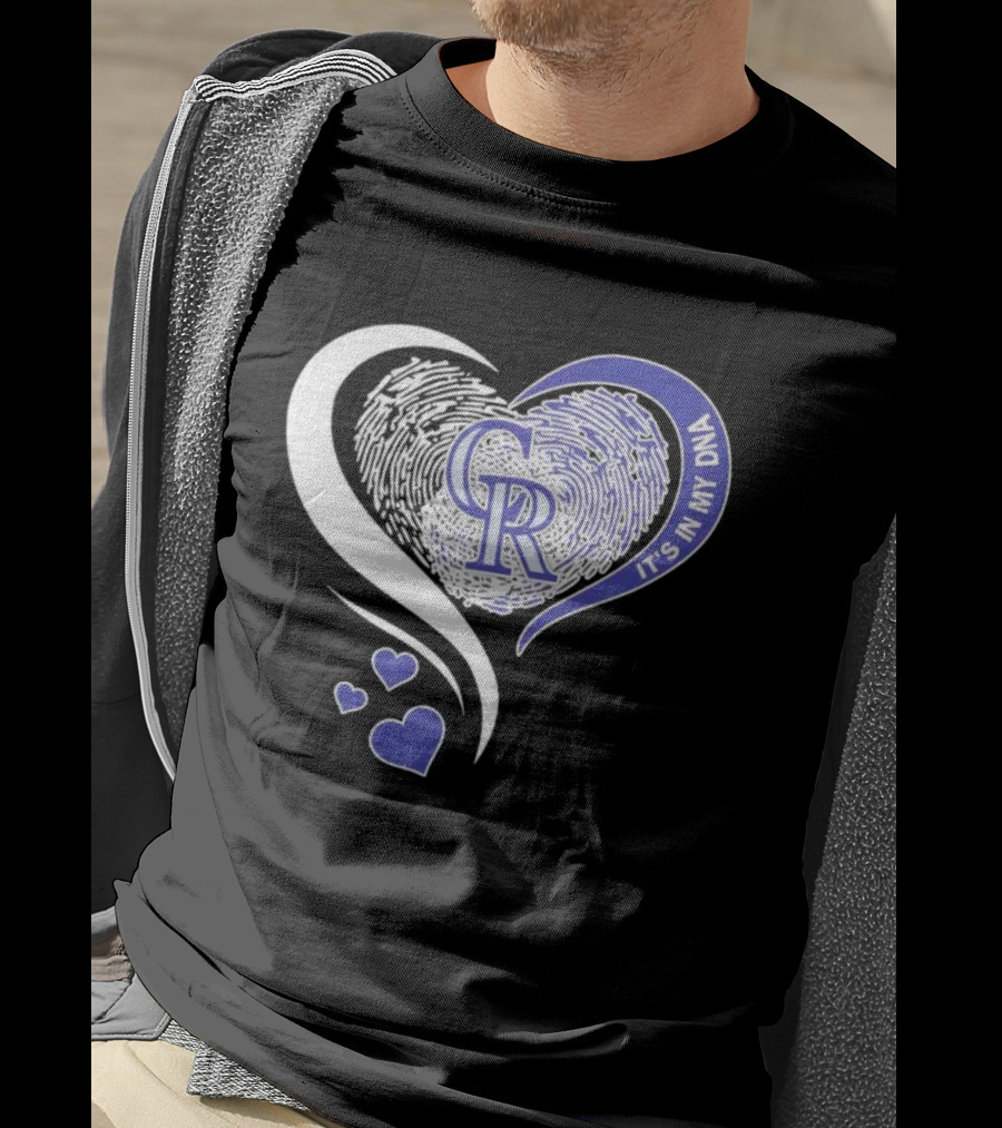 Colorado Rockies CR Heart It's In My DNA T-Shirt