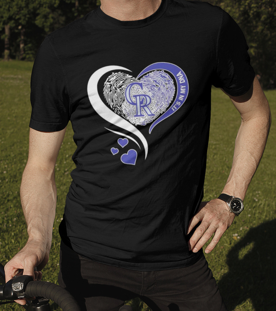 Colorado Rockies CR Heart It's In My DNA T-Shirt