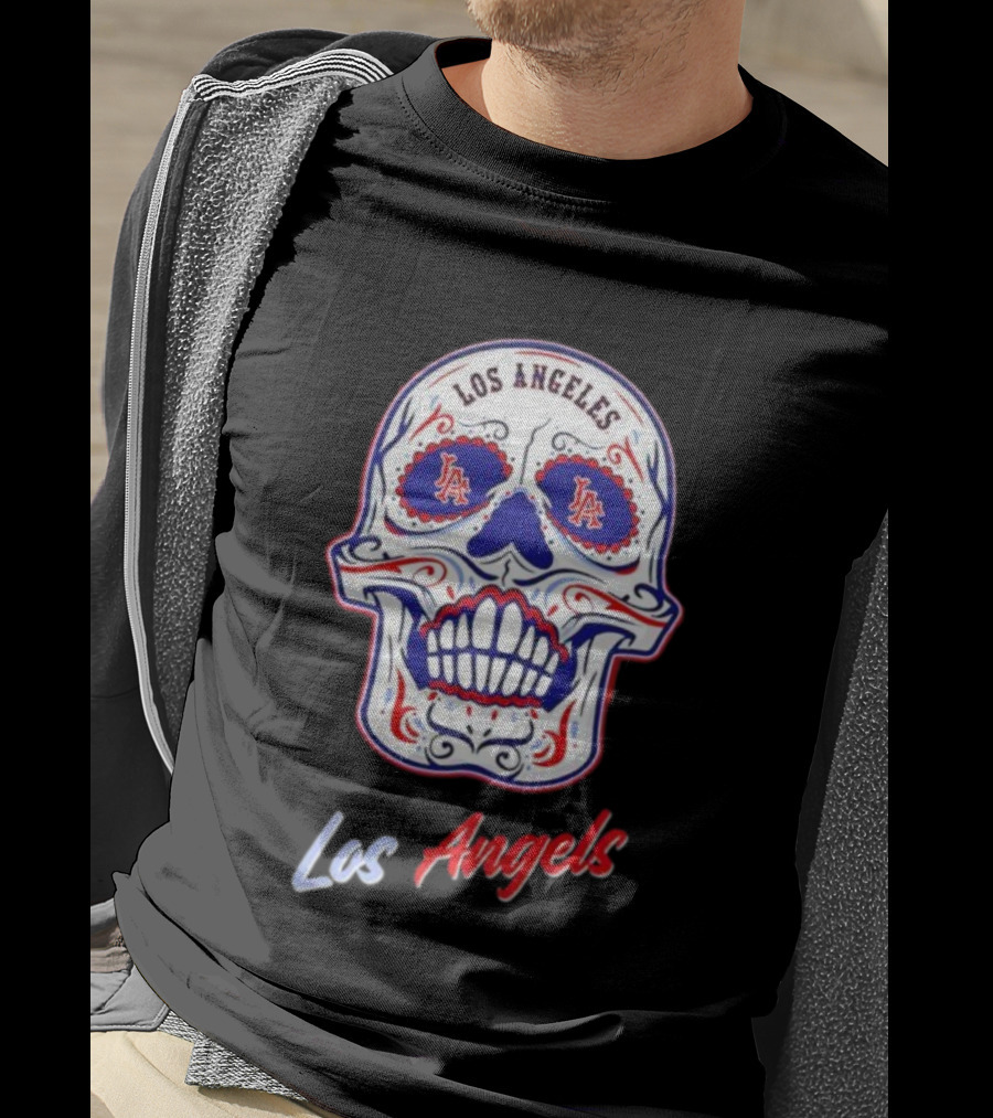 Los Angeles Angels Sugar Skull LA Baseball T-Shirt