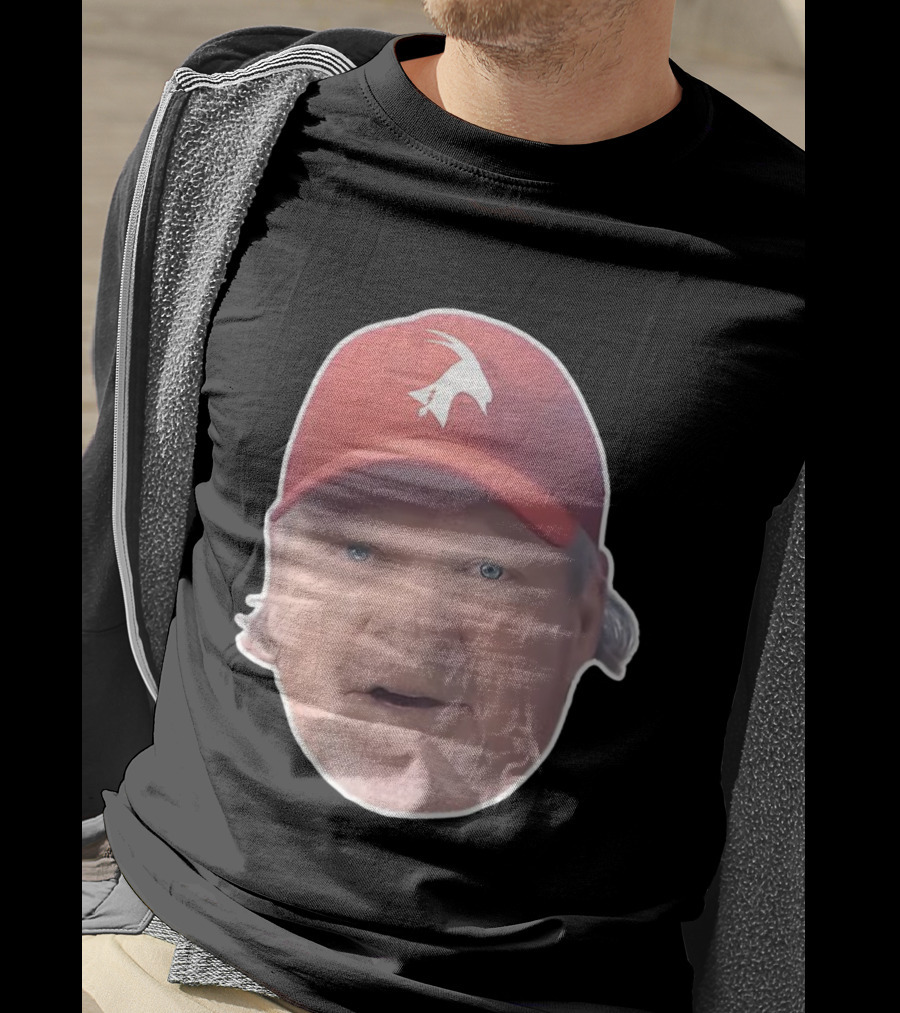 John Kruk Philadelphia Phillies Red Cap With White Goat Icon T-Shirt