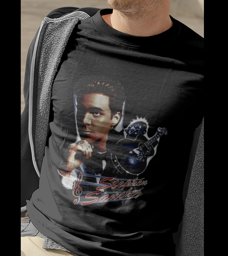 Stephen Sanchez Music Icon With Guitar Imagery T-Shirt