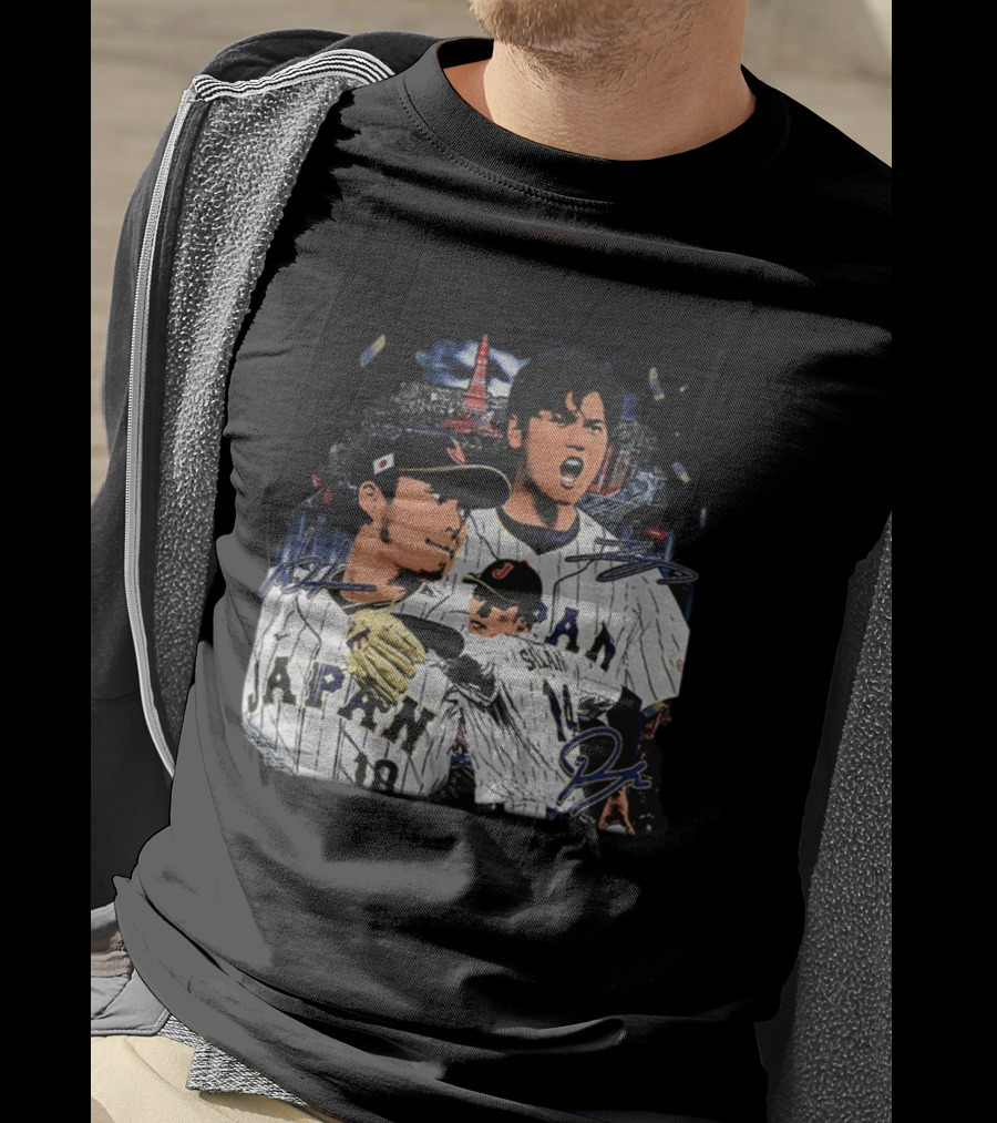 Japan Baseball Shohei Ohtani Tokyo Tower MLB Signatures T-Shirt