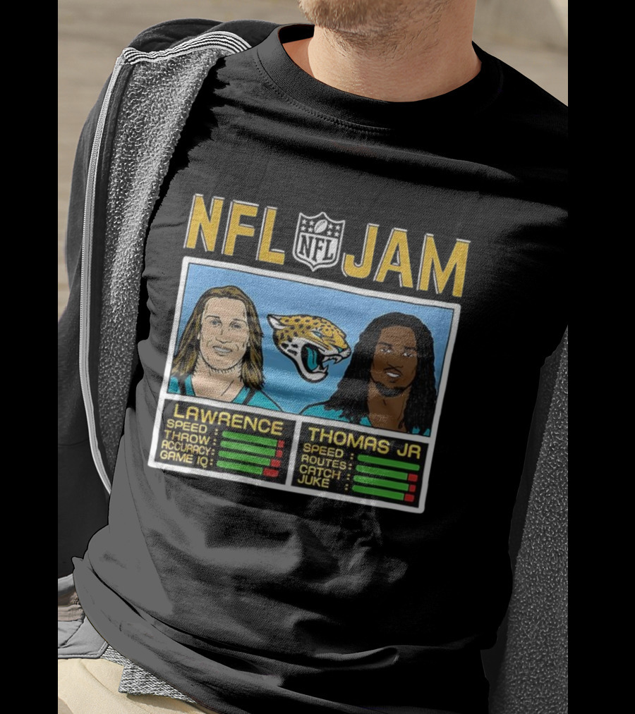 Trevor Lawrence Brian Thomas Jr Jacksonville Jaguars NFL Jam Classic Video Game T-Shirt