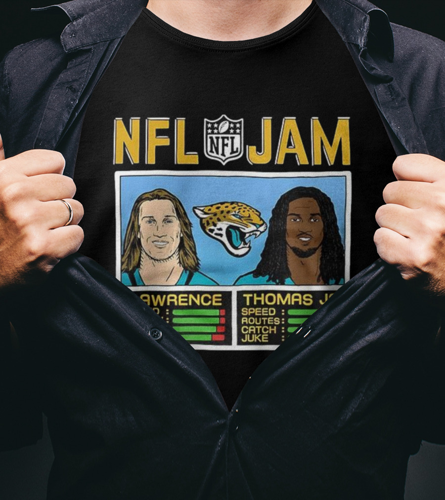 Trevor Lawrence Brian Thomas Jr Jacksonville Jaguars NFL Jam Classic Video Game T-Shirt