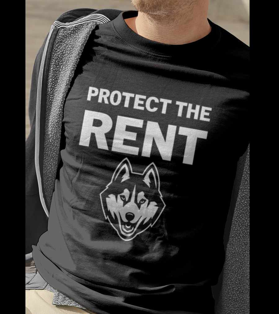 UConn Huskies Protect The Rent Fierce Husky Logo T-Shirt