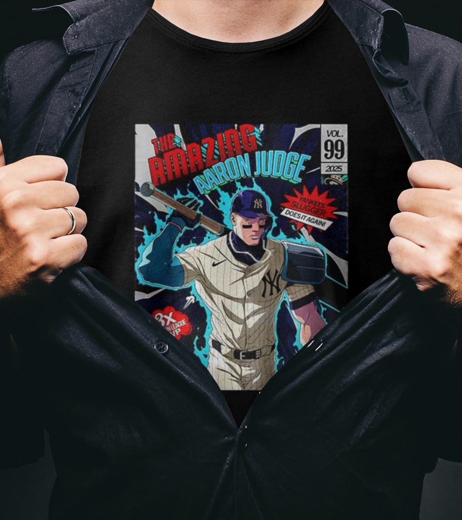 The Amazing Aaron Judge Yankees Slugger 3x American League MVP Vol 99 2025 T-Shirt