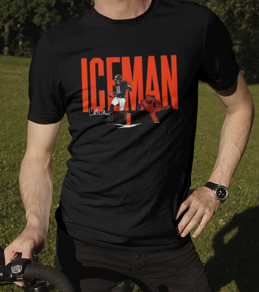 Caleb Williams Iceman Chicago Bears Football 18 Signature T-Shirt