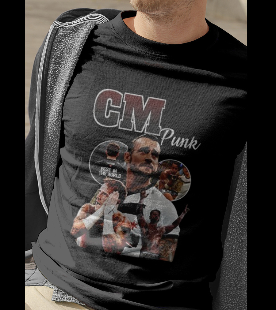 CM Punk Best In The World 90s Vintage Bootleg WWE T-Shirt