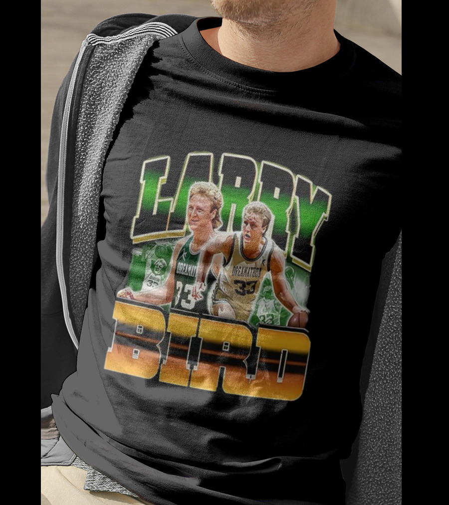 Christian Gonzalez Celtics Larry Bird Basketball Legend 33 T-Shirt