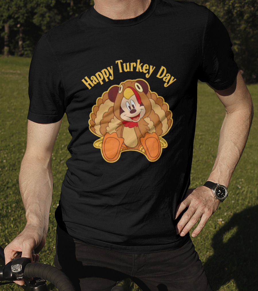 Disney Mickey Thanksgiving Happy Turkey Day T-Shirt