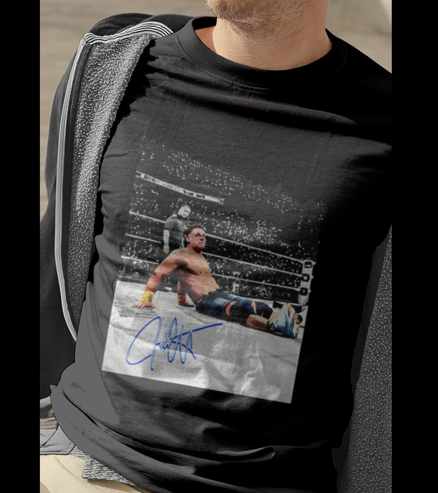 John Cena Autograph Grand-Slam Champion The Last Time Is Now WWE 2025 T-Shirt