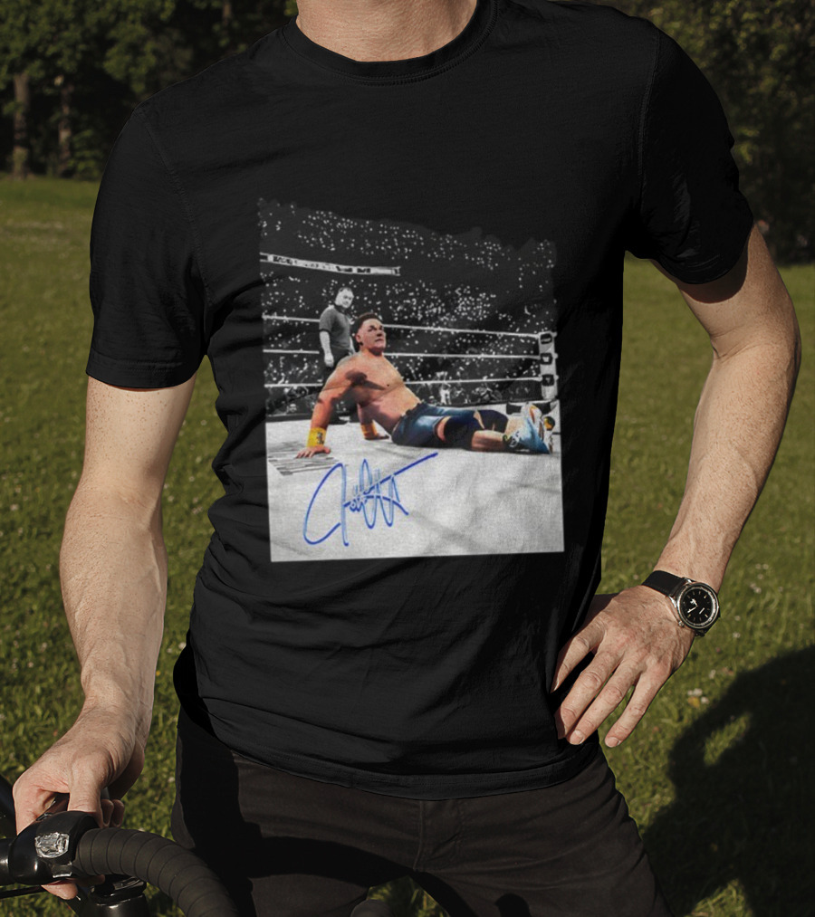 John Cena Autograph Grand-Slam Champion The Last Time Is Now WWE 2025 T-Shirt