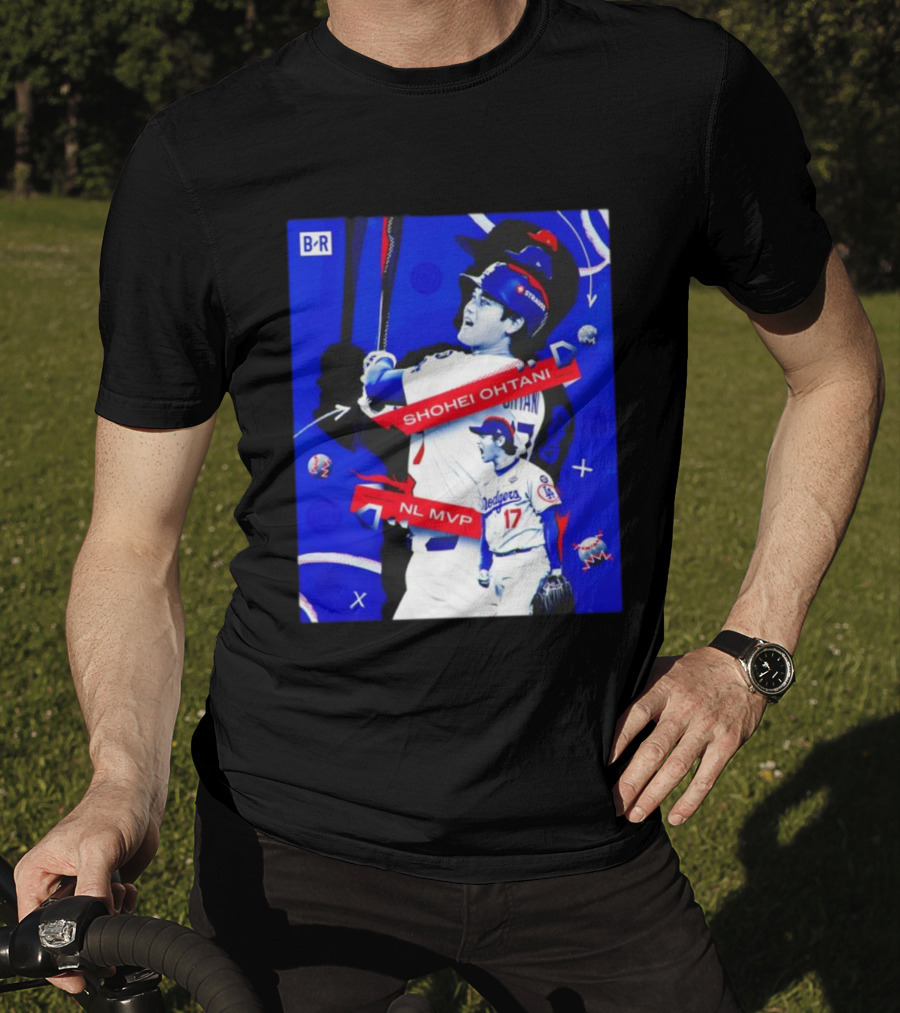 Shohei Ohtani Number 17 NL MVP Dodgers Theme T-Shirt