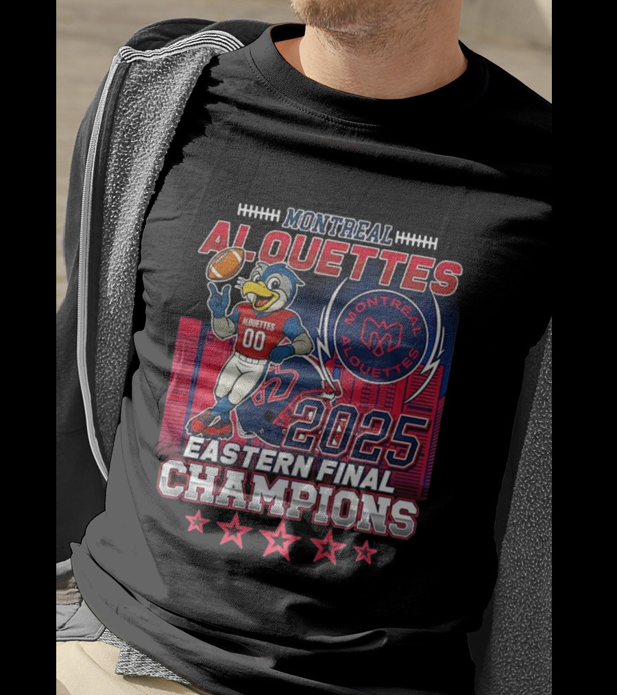 Montreal Alouettes 2025 Eastern Final Champions Mascot Football T-Shirt