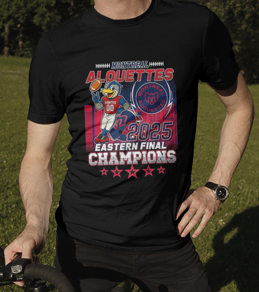 Montreal Alouettes 2025 Eastern Final Champions Mascot Football T-Shirt