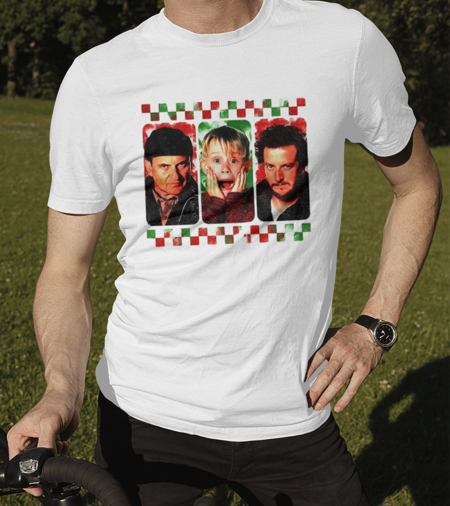 Home Alone Christmas Movie Characters Kevin Marv Harry T-Shirt