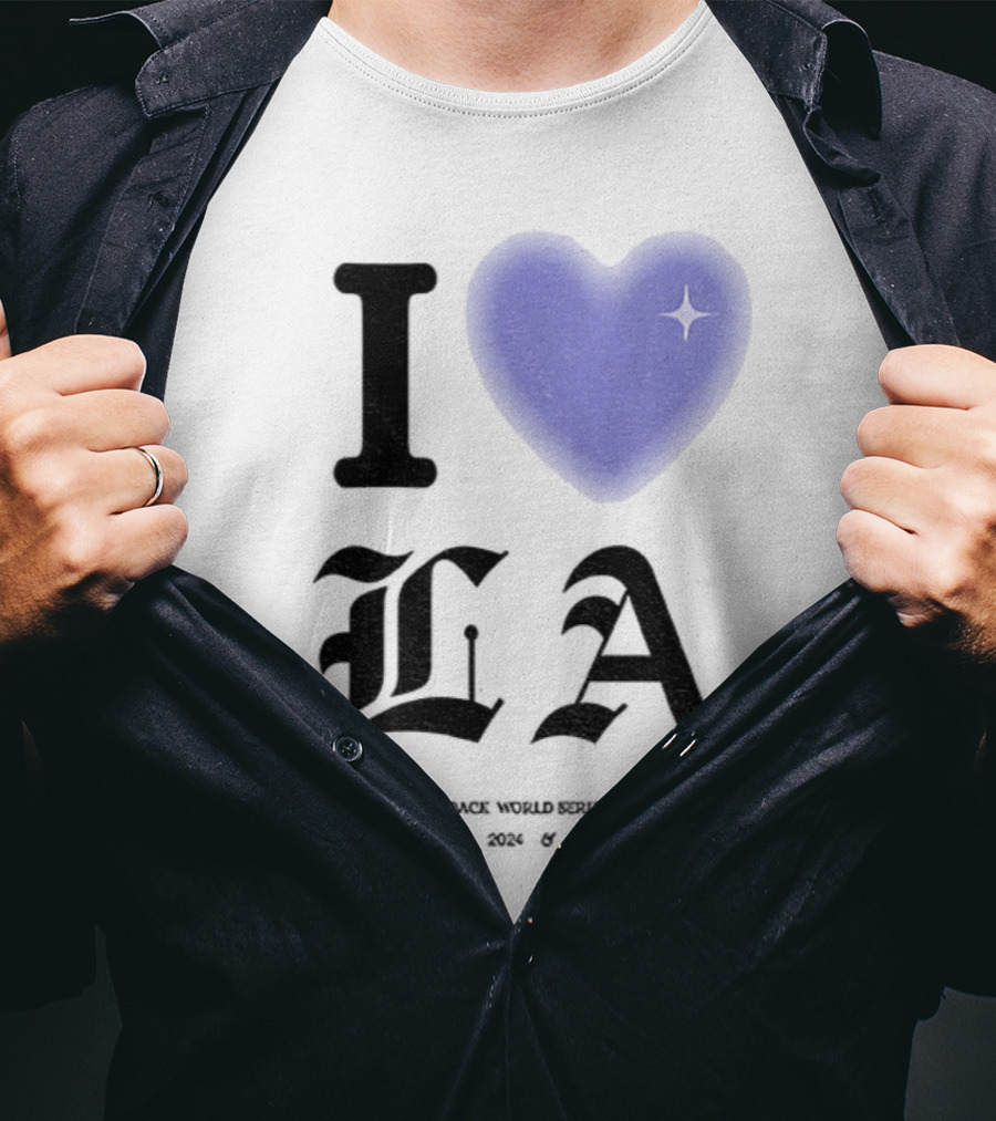 I Love LA Dodgers Back To Back World Series Champions 2024 2025 T-Shirt