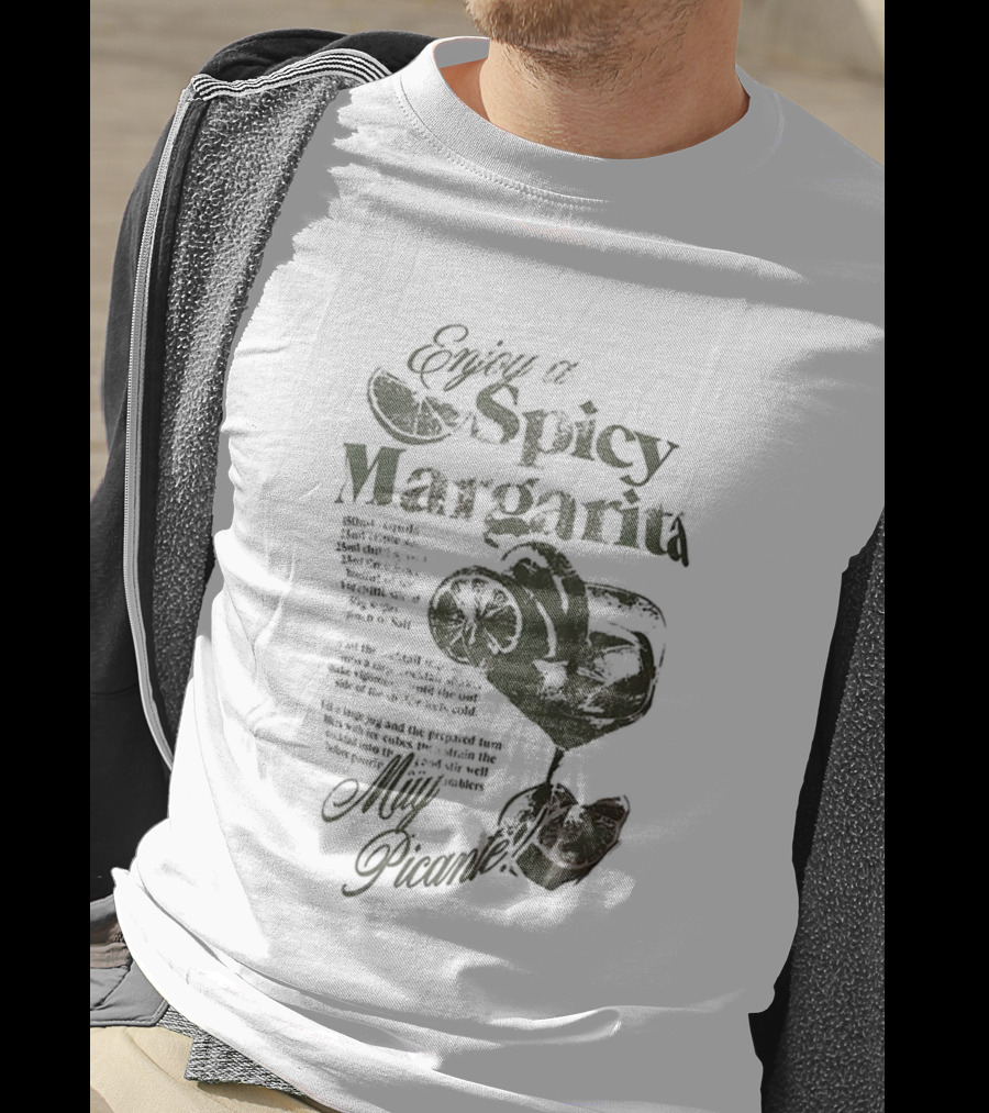 Enjoy A Spicy Margarita Muy Picante Lime And Chili Pepper T-Shirt