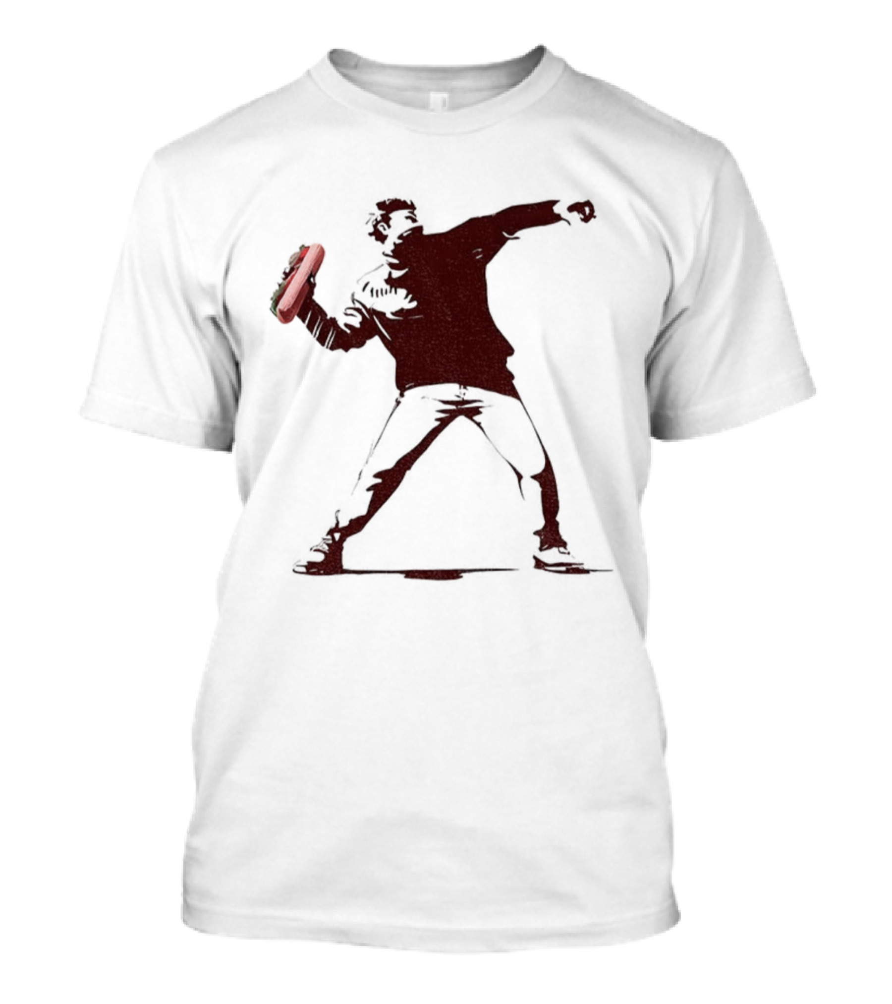 Funny Banksy Sandwich Guy Washington DC America 2025 Iconic Graffiti Style T-Shirt