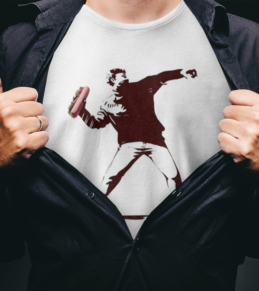 Funny Banksy Sandwich Guy Washington DC America 2025 Iconic Graffiti Style T-Shirt