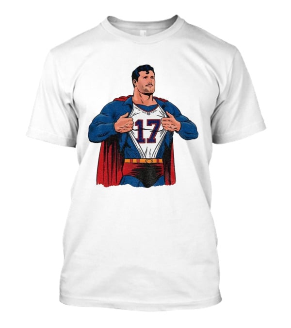 Josh Allen Superhero 17 Buffalo Bills NFL MVP Cartoon T-Shirt