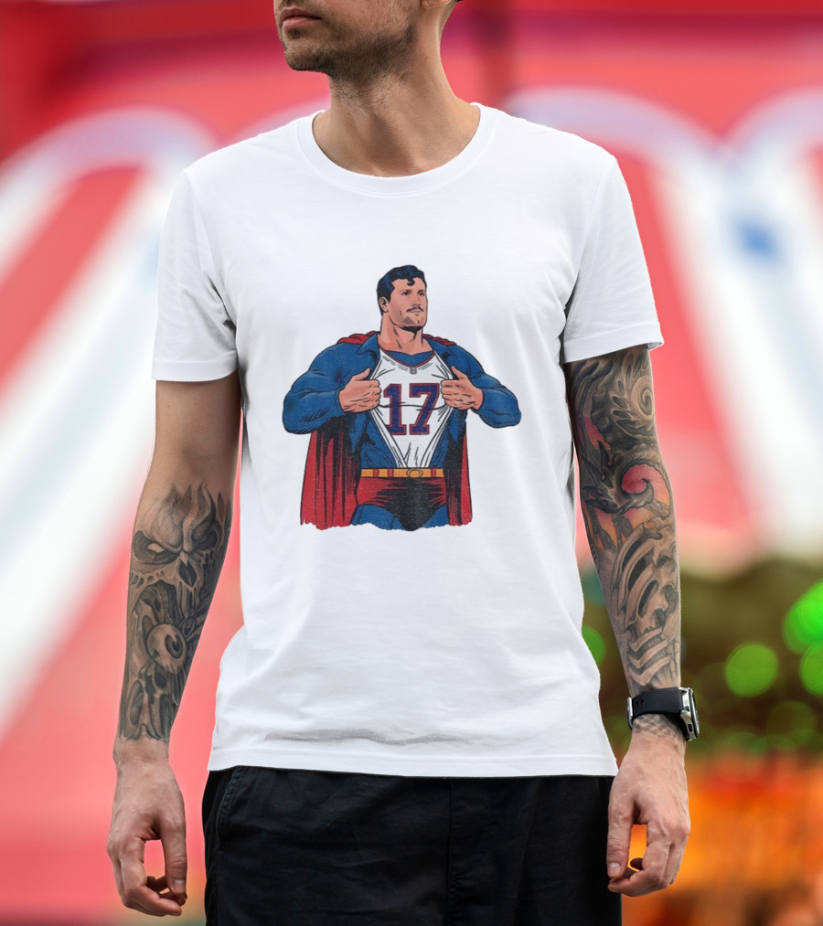Josh Allen Superhero 17 Buffalo Bills NFL MVP Cartoon T-Shirt