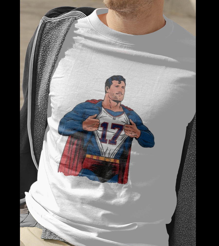 Josh Allen Superhero 17 Buffalo Bills NFL MVP Cartoon T-Shirt