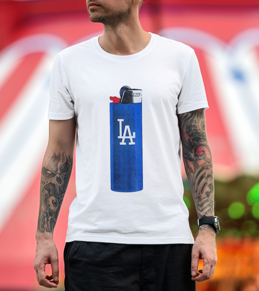Los Angeles Dodgers MLB Baseball LA Blue Lighter T-Shirt