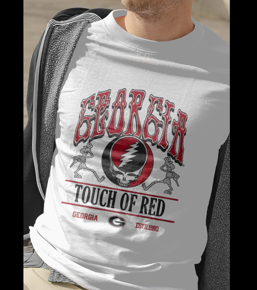 Georgia Grateful Dead Skeletons Touch Of Red Estd 1980 T-Shirt