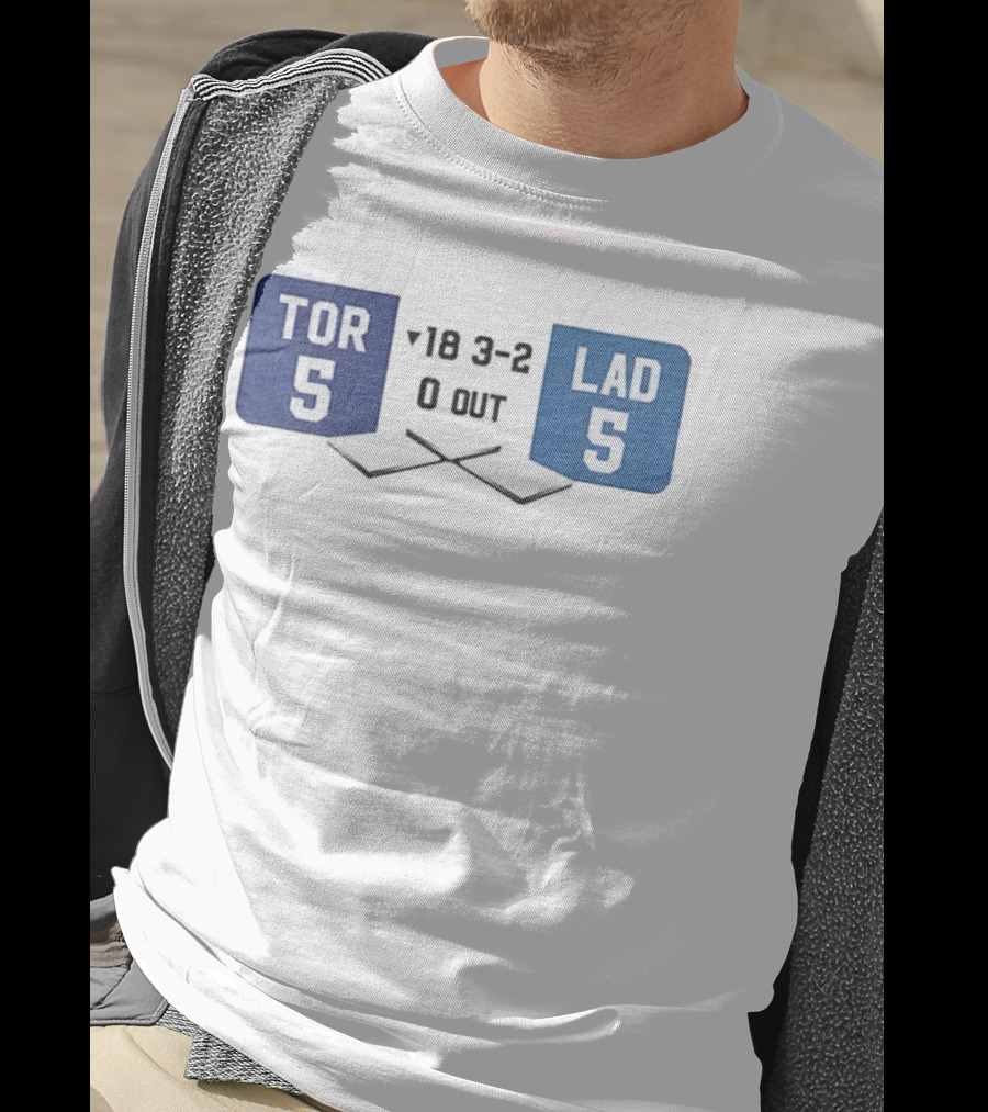 LAD 5-5 TOR Round 18 3-2 Scoreboard Art T-Shirt