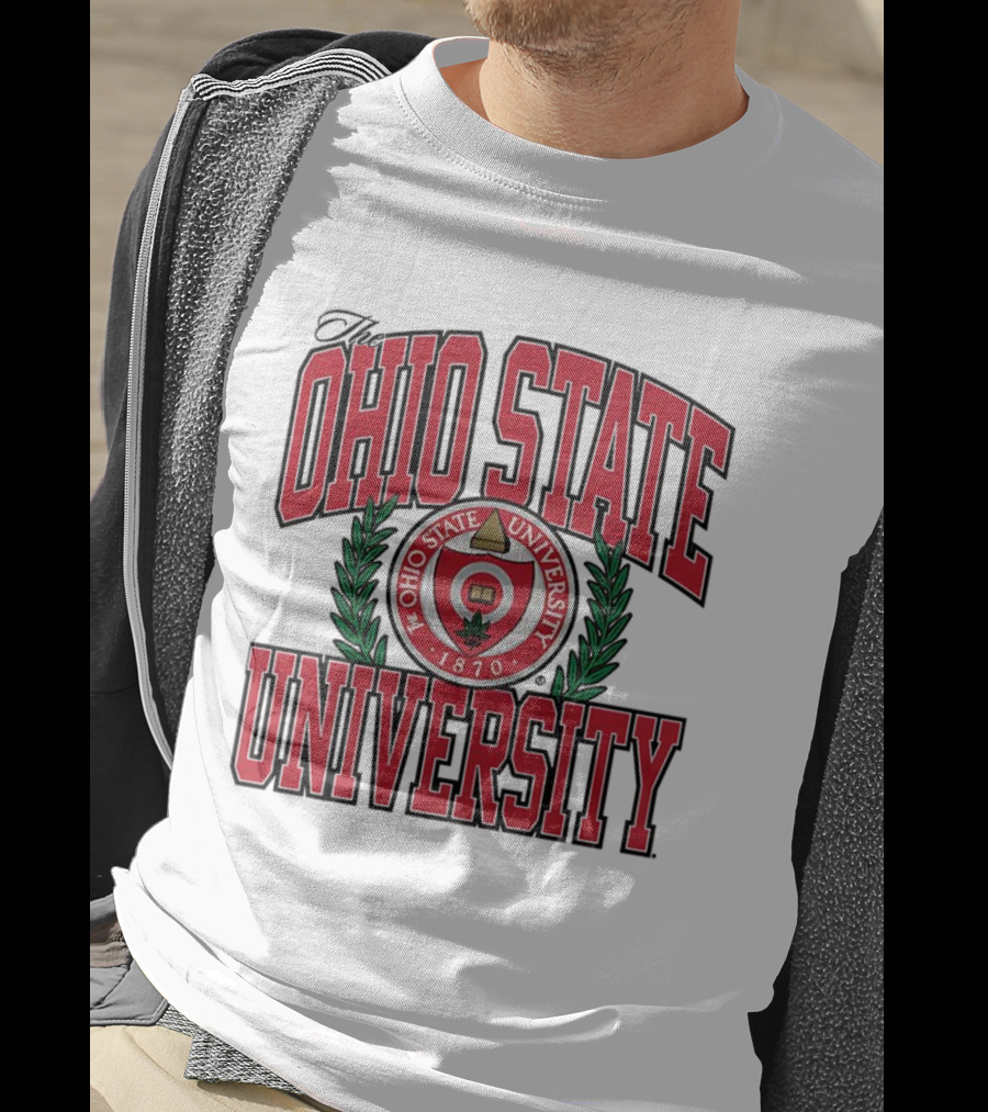 The Ohio State University 1870 Seal With Laurel Leaves T-Shirt